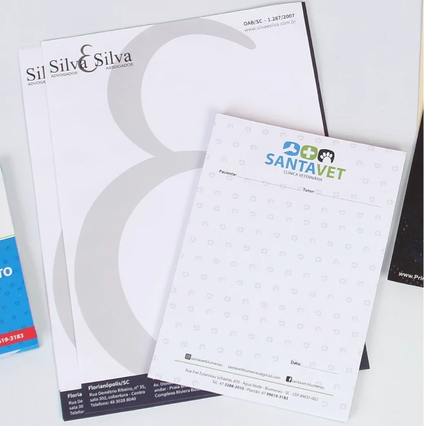 Papel timbrado e Bloco timbrado personalizado
