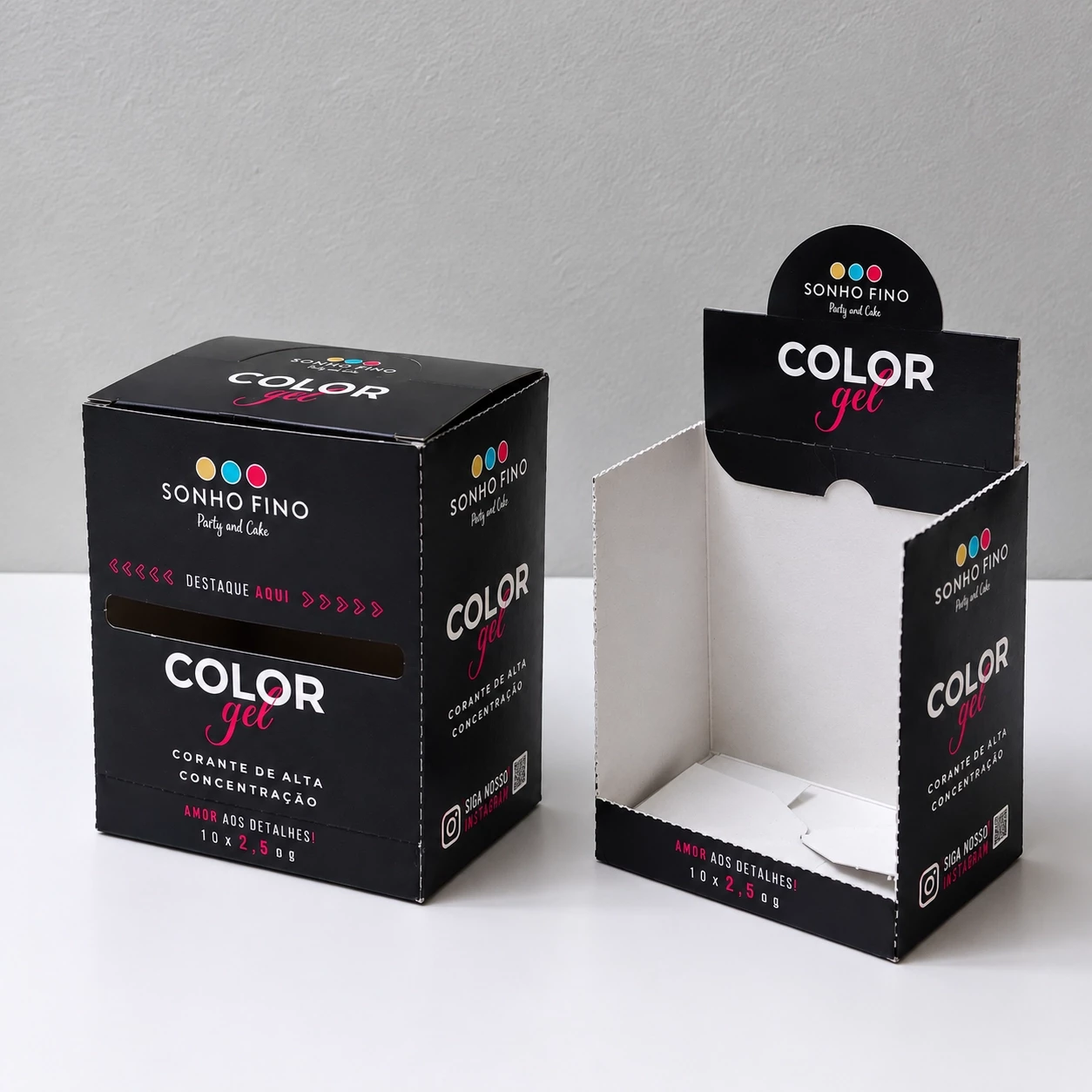 caixa personalizada para expor produtos