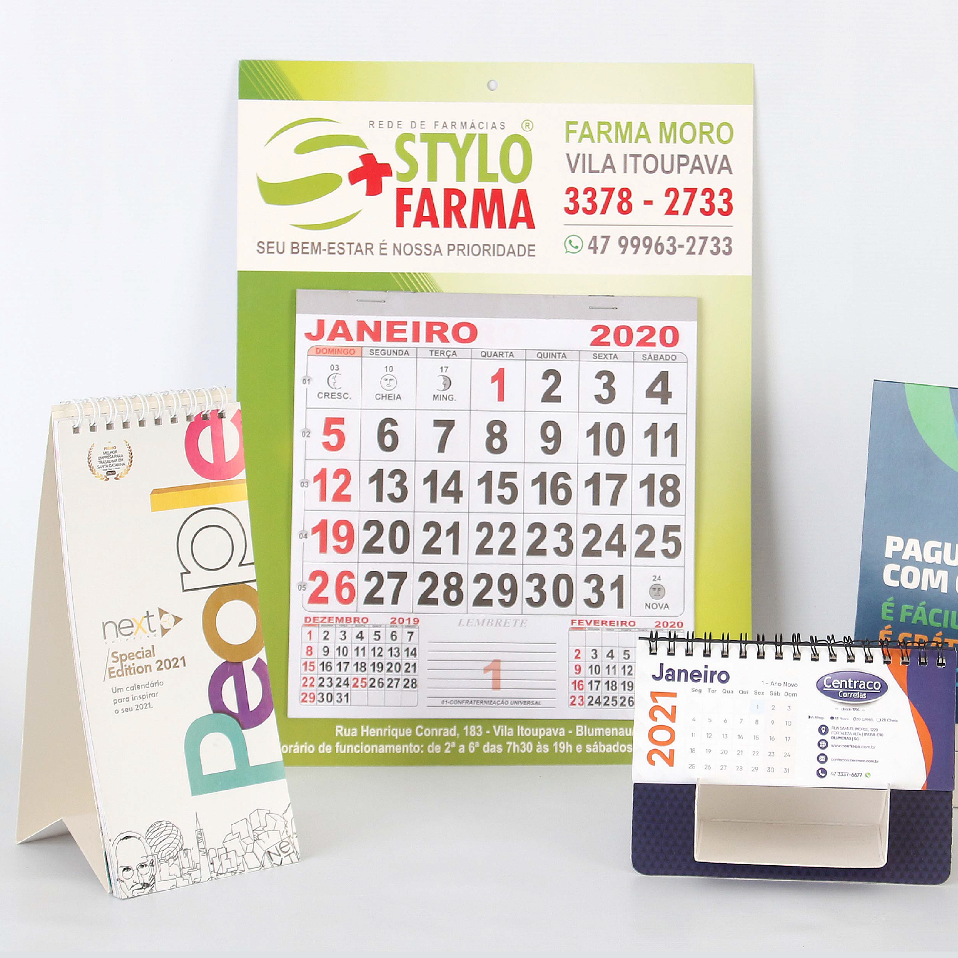 Calendários personalizados